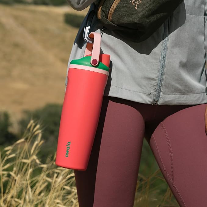 Owala FreeSip Sway Stainless Steel Water Bottle 30 oz Strawberry Fields - Image 7
