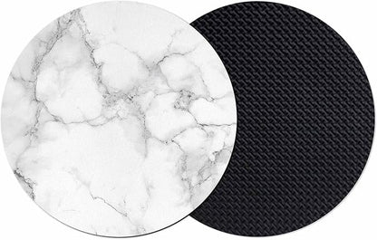 Abstract Marble Coasters Set of 2, Minimalist Art Back Texture Simple Style by Unknown