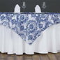 Efavormart 5pcs Royal Damask Flocking Square Tablecloth Overlay 60"x60" Square by efavormart