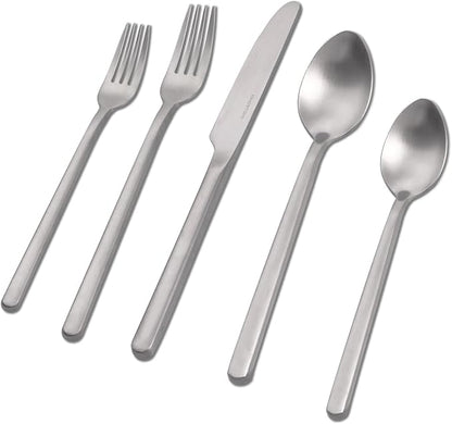 40 Piece Silverware Set, Flatware Set by KINGSTONE