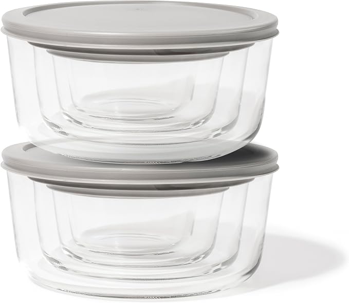 16-Piece Glass Food Storage Containers Set | Round, Microwave & Dishwasher Safe - Image 5