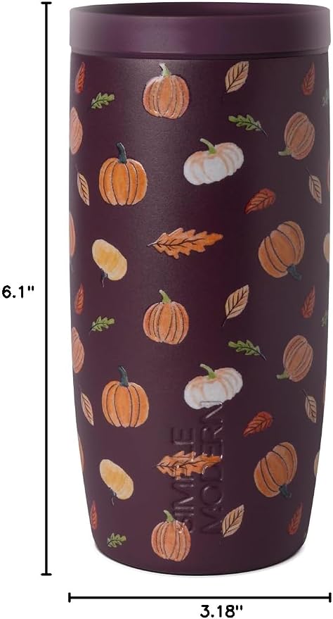 Simple Modern Halloween Travel Coffee Mug 360° Lid | 16oz | Pumpkins | Voyager - Image 11