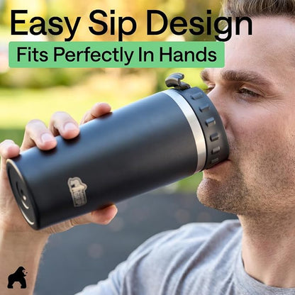 GORILLA GRIP 304 Stainless Steel Double Insulated Travel Coffee Mug, Leakproof - Image 8