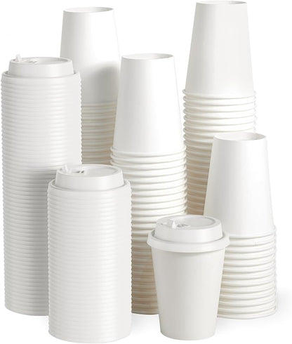 JOLLY PARTY 12 oz Paper Coffee Cups, Disposable Paper Coffee Cup by JOLLYPARTY