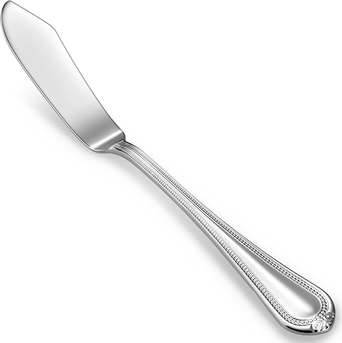 Premium Pearl Edge 4-Piece 6.9-Inch Butter Knife Set | 18/10 Stainless Steel by KEAWELL