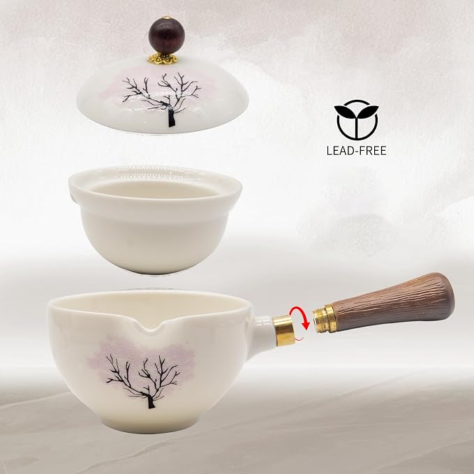 LURRIER Porcelain Chinese Gongfu Tea Set, Portable Teapot Set - Image 4