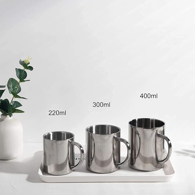 IMEEA Small Coffee Mug 10oz Double Wall Stainless Steel Cups - Image 5