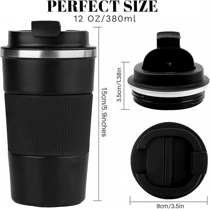 Insulated Travel Coffee Mug, Stainless Steel Coffee Cup - Image 3