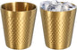 uxcell 2 Pcs Stainless Steel Cups, 10oz/300ml Metal Cups Diamond Textured by uxcell