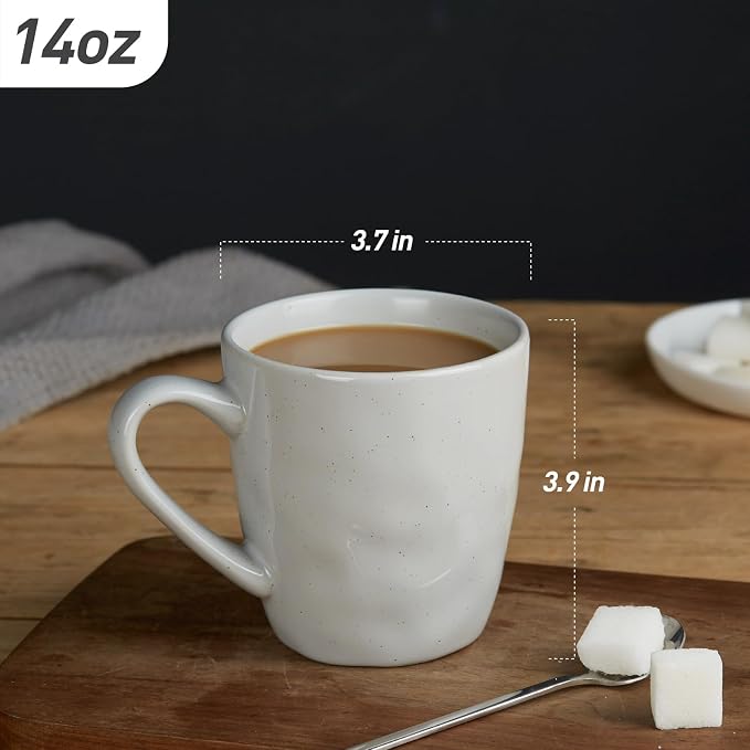 famiware Mars 4 Pieces Coffee Mug, 14oz Tea Mug, Catering Mugs - Image 3