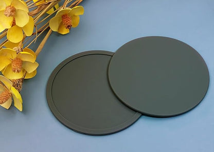 ONLYKXY 3 Pieces 3.93 Inch Silicone Coasters, Round Coasters - Image 4