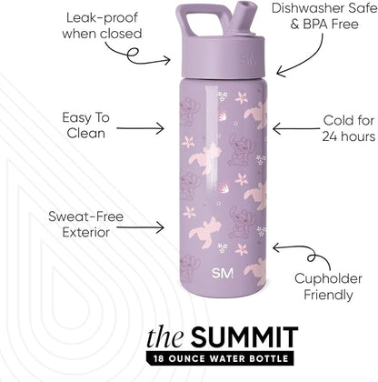 Simple Modern Lilo and Stitch Kids Water Bottle & Toddler Cup | 18oz | - Image 2