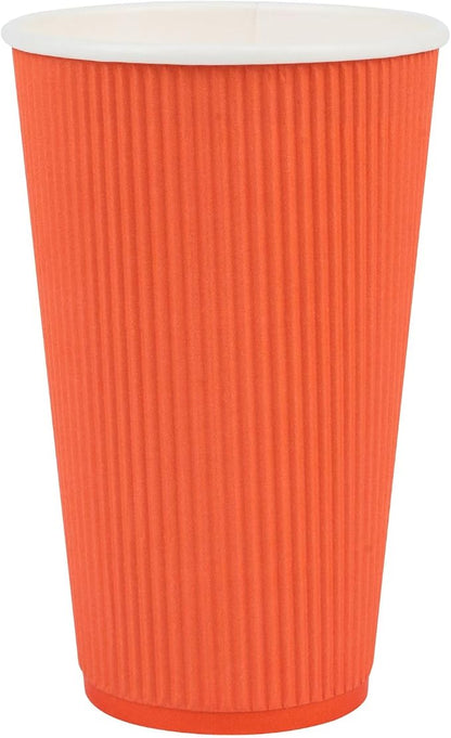 Restaurantware 16 Ounce Ripple Wall Disposable Coffee Cups, 500 Insulated - Image 2