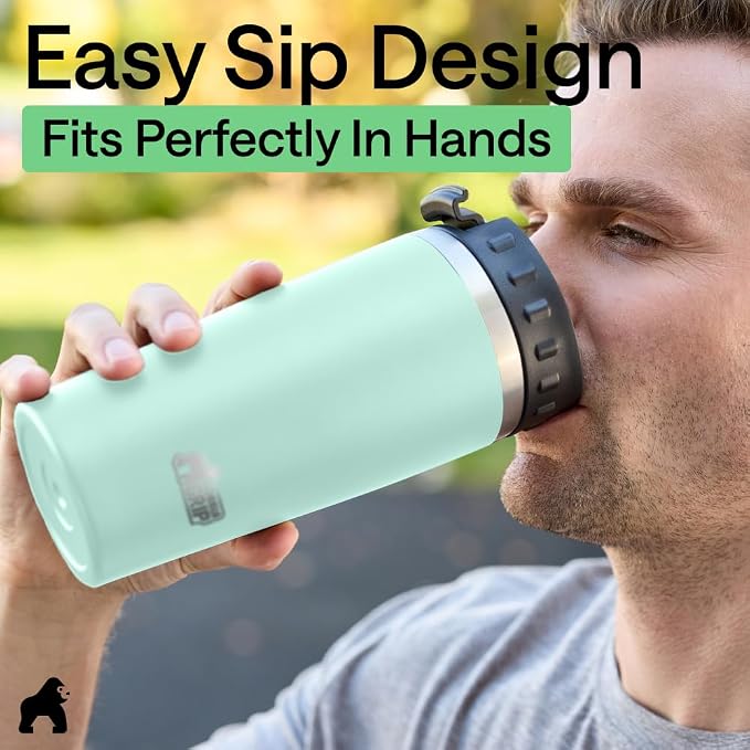 GORILLA GRIP 304 Stainless Steel Double Insulated Travel Coffee Mug, Leakproof - Image 8