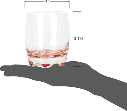 Red Co. Vibrant Splash Water Beverage Glasses, 9.75 Ounce - Set of 4
