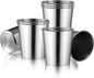 Tosnail 8 Pack 8 oz Stainless Steel Cups, Small Metal Cups, Unbreakable Drinking Glasses, Water Tumblers