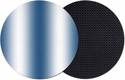 Ombre Lake Blue Coasters Set of 2, Modern Minimalist Geometric Gradient Color by PIEPLE