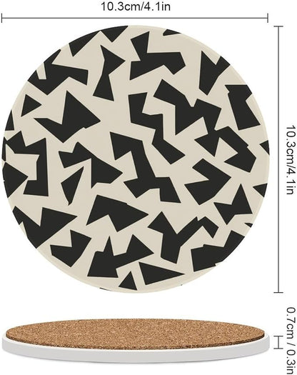 Minimalist Fragmented Angular Shapes Coasters Set of 4 Absorbent Coasters - Image 2