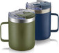 12oz Insulated Travel Coffee Mug by ALOUFEA