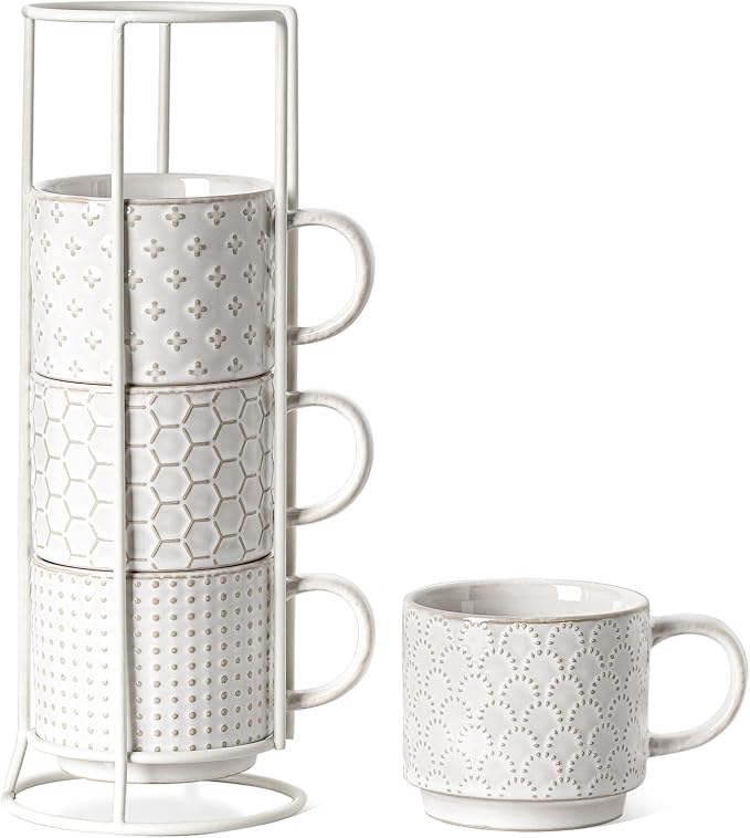 LE TAUCI Stackable Coffee Mugs Set by LETAUCI