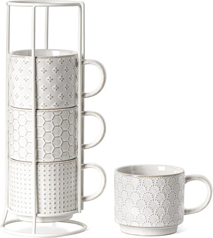 LE TAUCI Stackable Coffee Mugs Set by LETAUCI