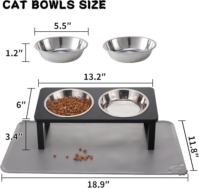 Summark 2Pack Elevated Cat Bowls - Image 5