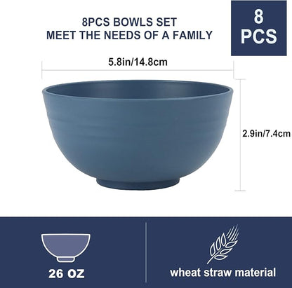 Wheat Straw Bowl Sets, Microwave and Dishwasher Safe Bowls, Bowl Sets - Image 2