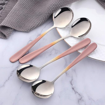 Buyer Star Bouillon Spoon Sets, 7-Inch Round Soup Spoons, Stainless Steel - Image 6