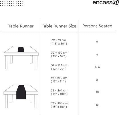 Encasa XO Table Runner, Woven Cotton Dining Runner 13"x36" | Buffalo Red Checks - Image 7