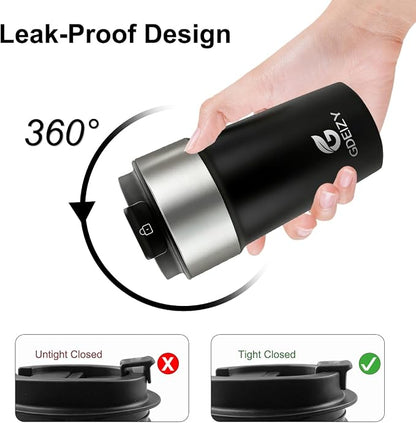 17oz Insulated Travel Coffee Mug, Stainless Steel Cup - Image 3
