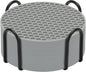 Silicone Coasters Set of 8 with Holder,Coasters for Drinks,Beer,Coffee Coasters,Suitable for Kinds Cups,Hot or Cold,Anti-SLI,Non-Stick,Anti-Overflow Tabletop Protection and Decor (8 Pcs, Gray)