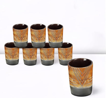 Handicrafts Home Viking Horn Shot Glasses Set of 8, Handmade Natural Ox Horn by HandicraftsHome