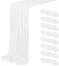 8 Pack White Cheesecloth Table Runner 20 x 120 inch Gauze Table Runners 10 FT by ACSUIT
