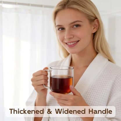 Glass Coffee Mugs, 8 oz iced coffee cups, Glass Mugs - Image 3