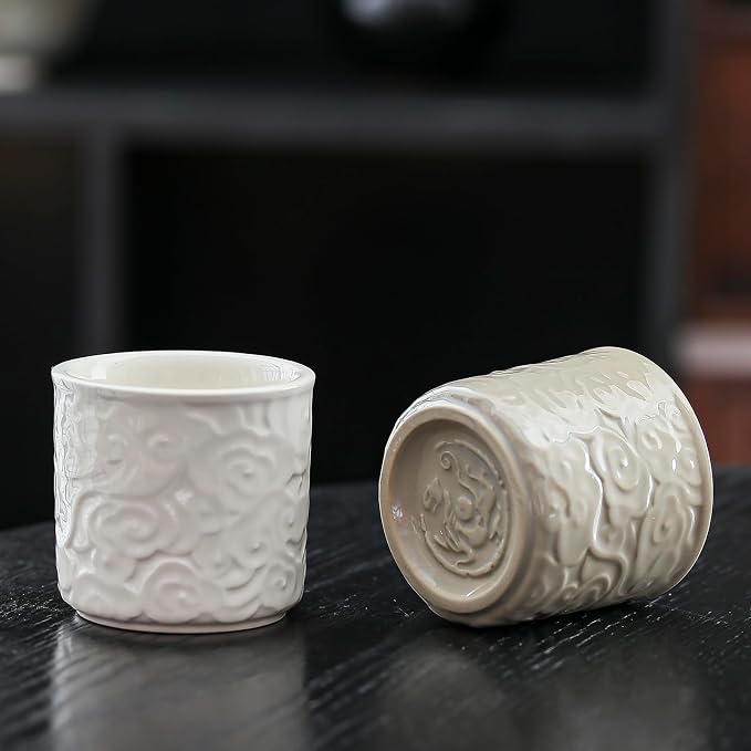 Ceramic Espresso Cups Set of 2-3oz Demitasse Cups - Image 5