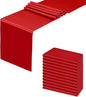 12 Pack Red Table Runners, Satin Table Runner 12x108 Inches Long, Silk and by HMQIANG