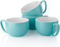 Teocera Turquoise Coffee Mugs Set of 4, 16 oz Ceramic Coffee Mug, Large Mug Set by Teocera