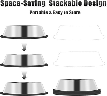 3Pcs Stainless Steel Dog Bowls Set - Image 3