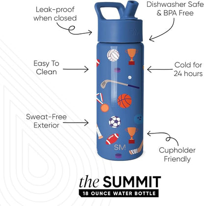Simple Modern Kids Water Bottle & Toddler Cup | 18oz | Sports | Insulated - Image 2