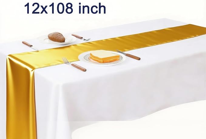 Gold Table Runners 10 Pack - Image 3