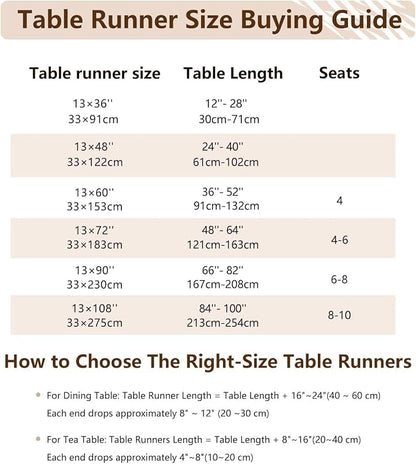 Laolitou Light Brown Table Runners 90 Inches Long, Burlap Linen Texture - Image 6