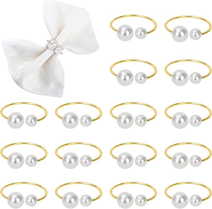 KPOSIYA Pearl Napkin Rings by KPOSIYA