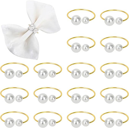 KPOSIYA Pearl Napkin Rings by KPOSIYA