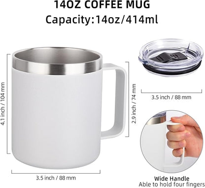 Volhoply 14oz Insulated Stainless Steel Coffee Mug - Image 2