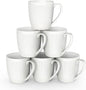 Coffee Mugs Set of 6, 16 Oz White Coffee Mugs | HomeElves Porcelain Mugs by HomeElves