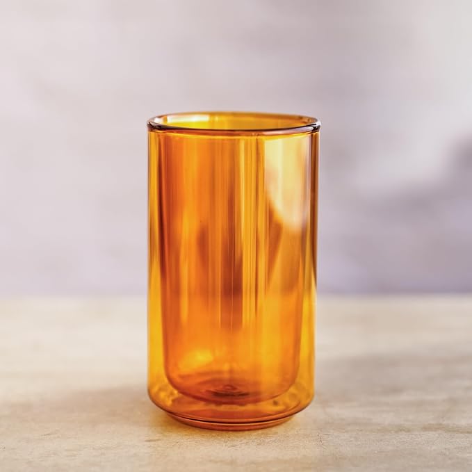 Terra Kaffe Marigold Forte 12 oz Double-Walled Coffee Glass – Borosilicate - Image 3