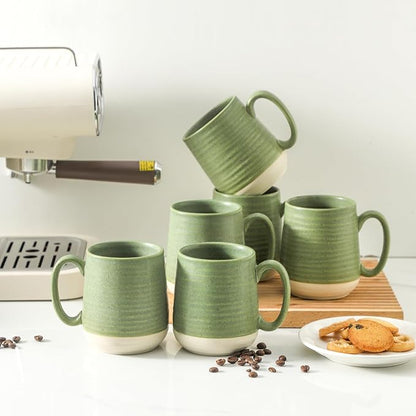 HASENSE Porcelain Coffee Mugs Set of 6, 15 Ounce Large Ceramic Coffee Cups Set - Image 7