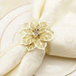 NAGU Flower Napkin Rings Set of 6, Hollow Out Floral Napkin Holder Adornment by Unknown
