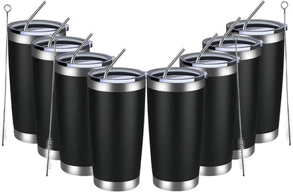 MEWAY 20oz Tumbler 8 Pack Double Wall Vacuum Insulated Travel Mug Bulk by MEWAY