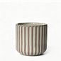 Japanese Ceramic Mug, Vintage Tea Cup 6oz Striped Cup No Handle Drinking Cup by Unknown